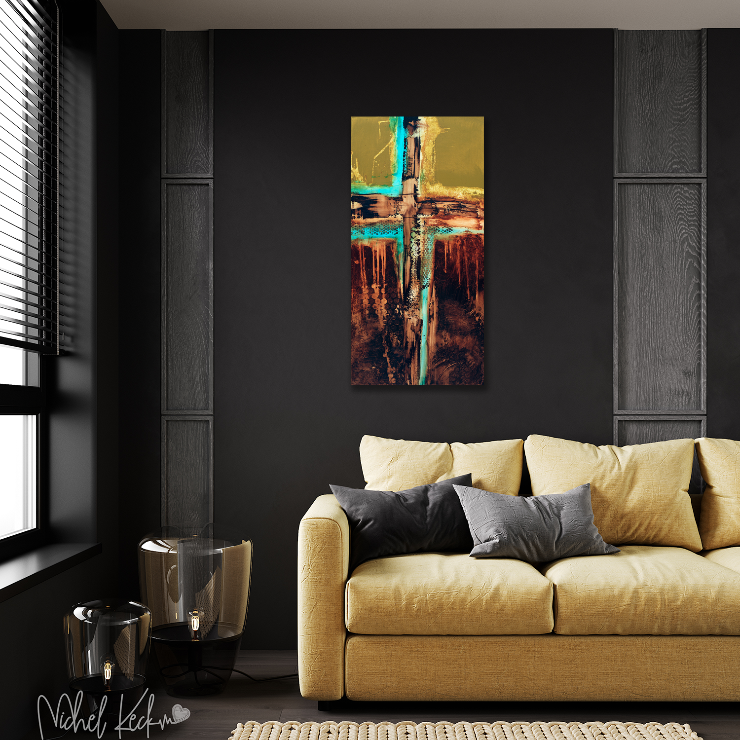 #110605 <br> Abstract Cross Art Print