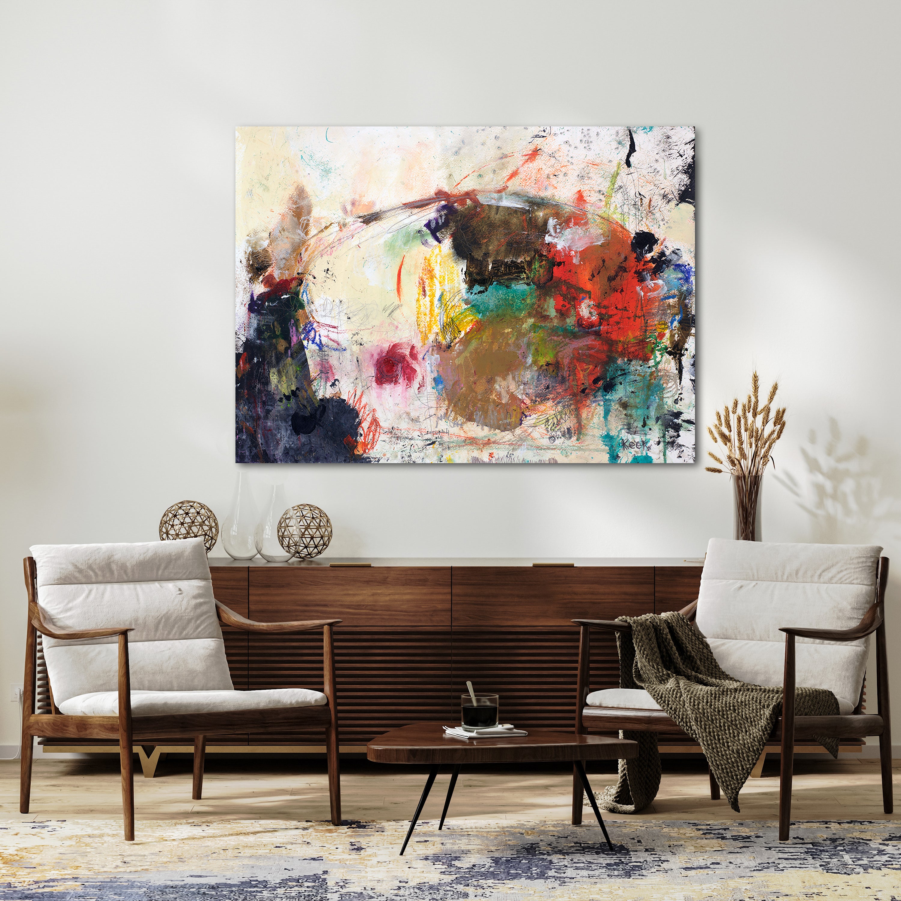 Colorful Abstract Art<br> Canvas Print <br>Thinking Out Loud