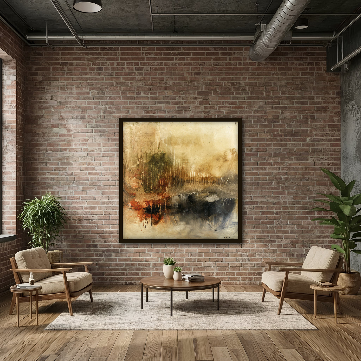 #040806 <br> Abstract Art Print on Canvas <br> Long Time Coming