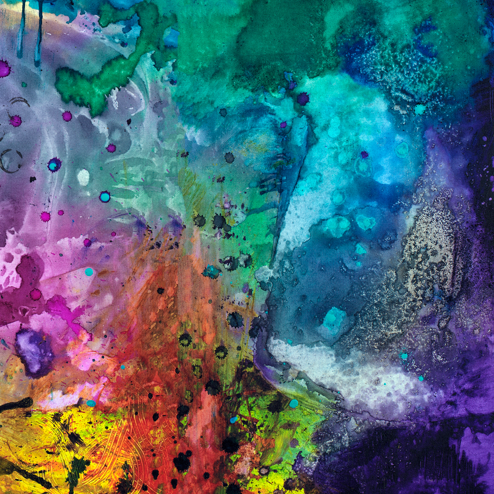 close-up view of Michel Keck's painting #010701