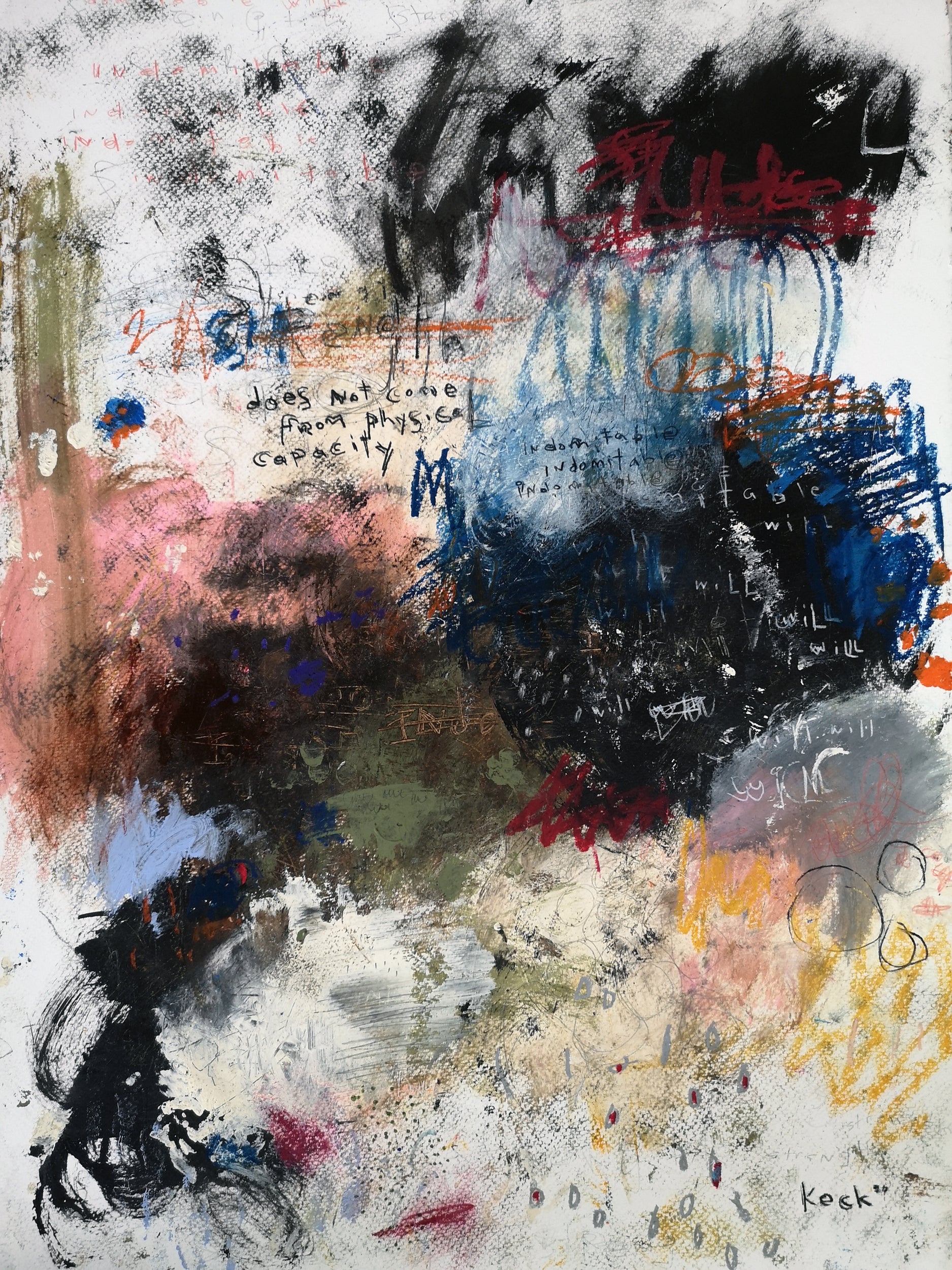 #012001 <br> Abstract Canvas Art Print <br>Title:  Indomitable