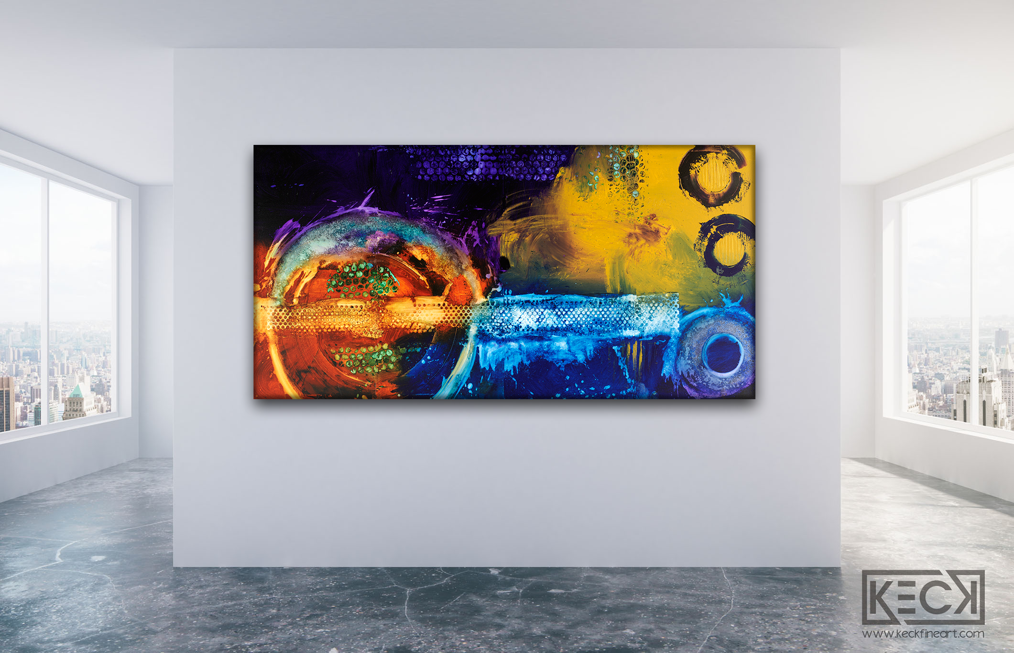 HUGE ABSTRACT CANVAS PRINTS BY MICHEL KECK