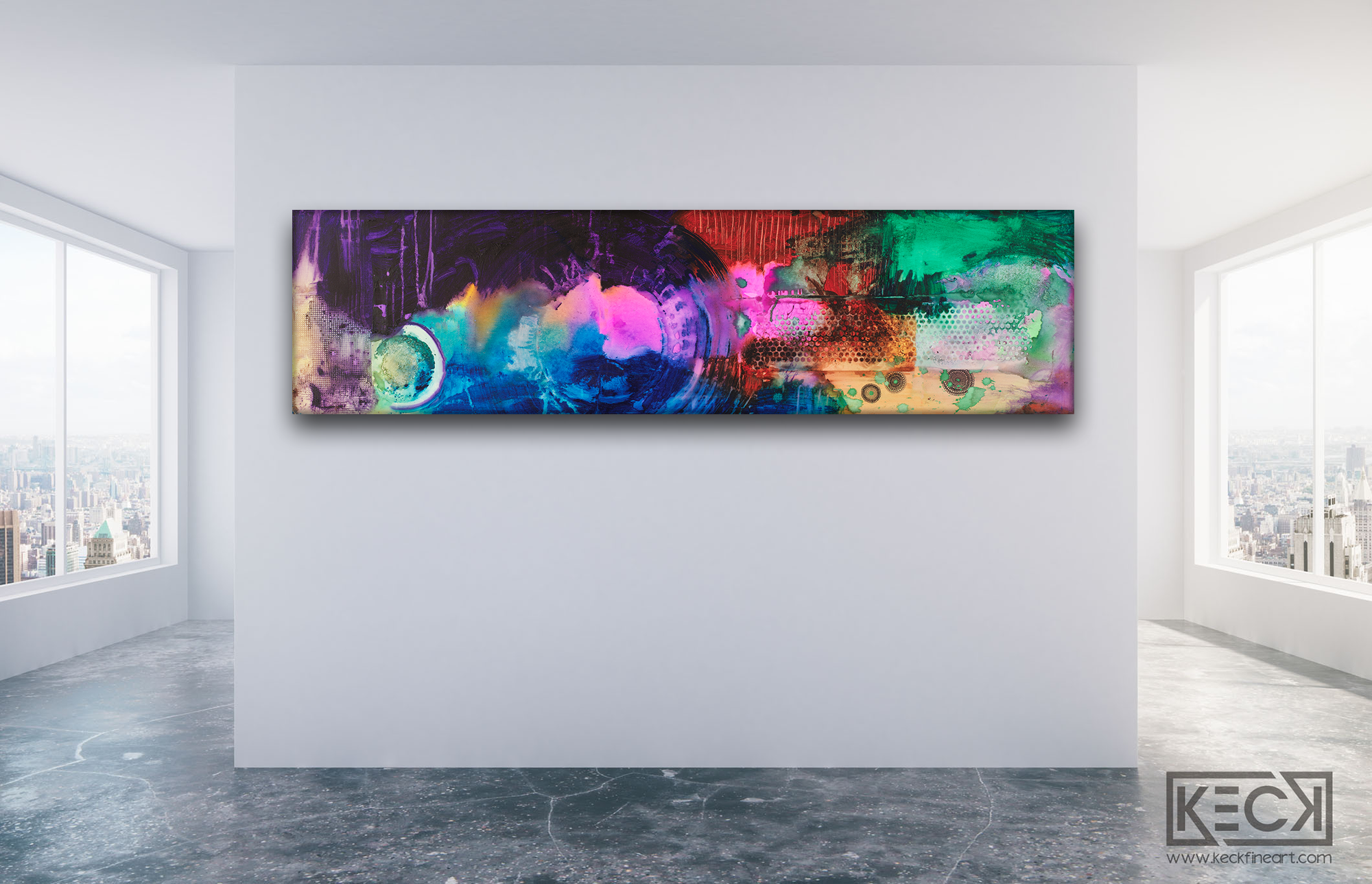 LARGE ABSTRACT CANVAS ART PRINTS BY MICHEL KECK
