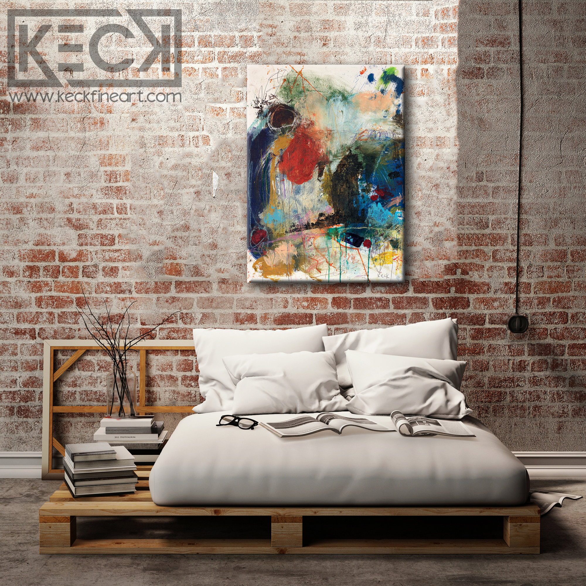 HUGE ABSTRACT CANVAS PRINTS BY MICHEL KECK