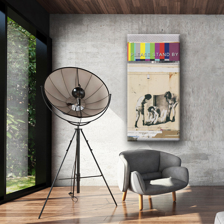 #070803 <br> Title: Cat Fight <br> Mixed Media Art Print