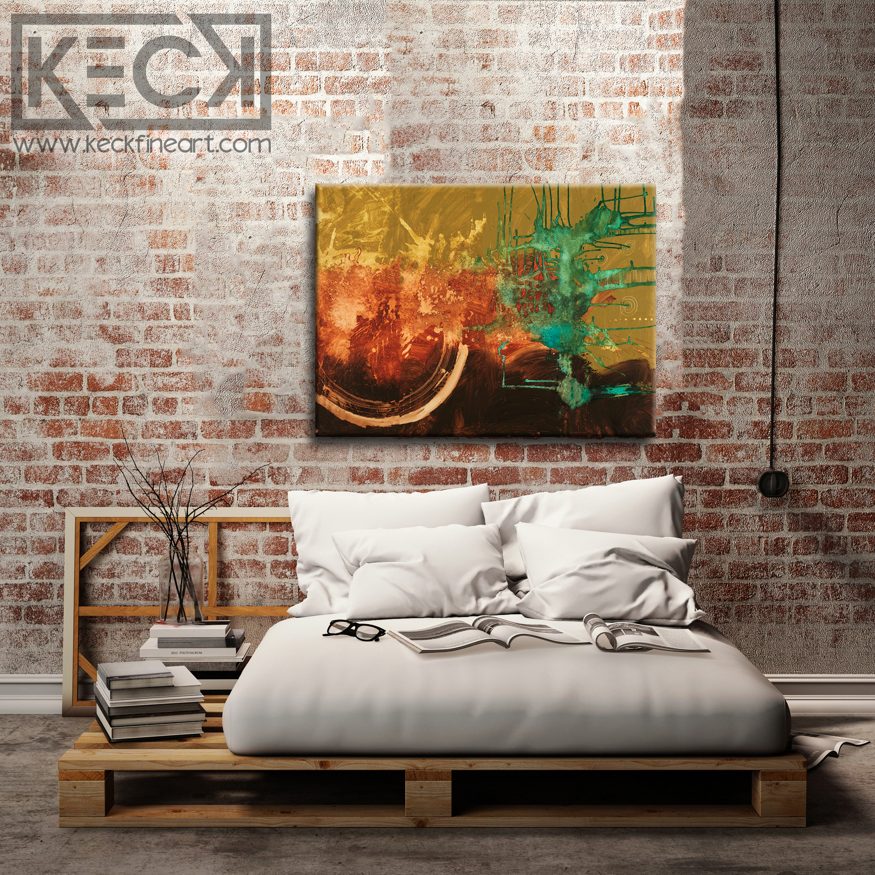 HUGE ABSTRACT CANVAS PRINTS BY MICHEL KECK