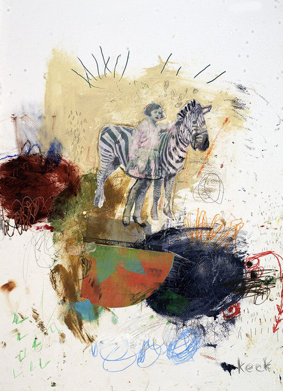 #081215 <br> Title: It May Go Right But it May Go Wrong <br> Mixed Media Art Print