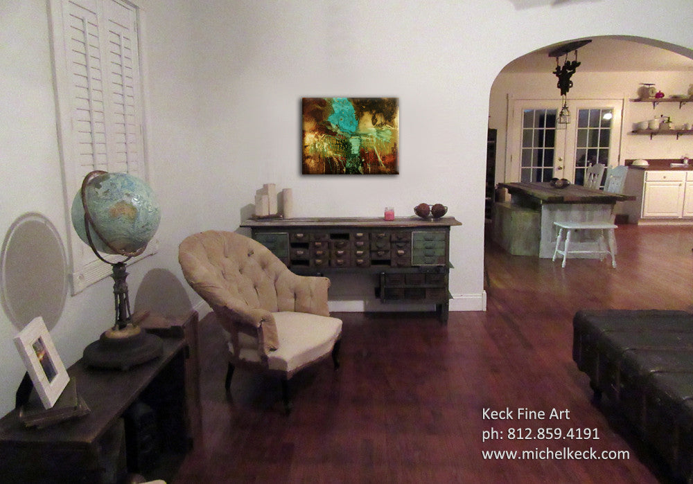 #090616 <br> Abstract Art Canvas Print <br> Title: Give It A Try