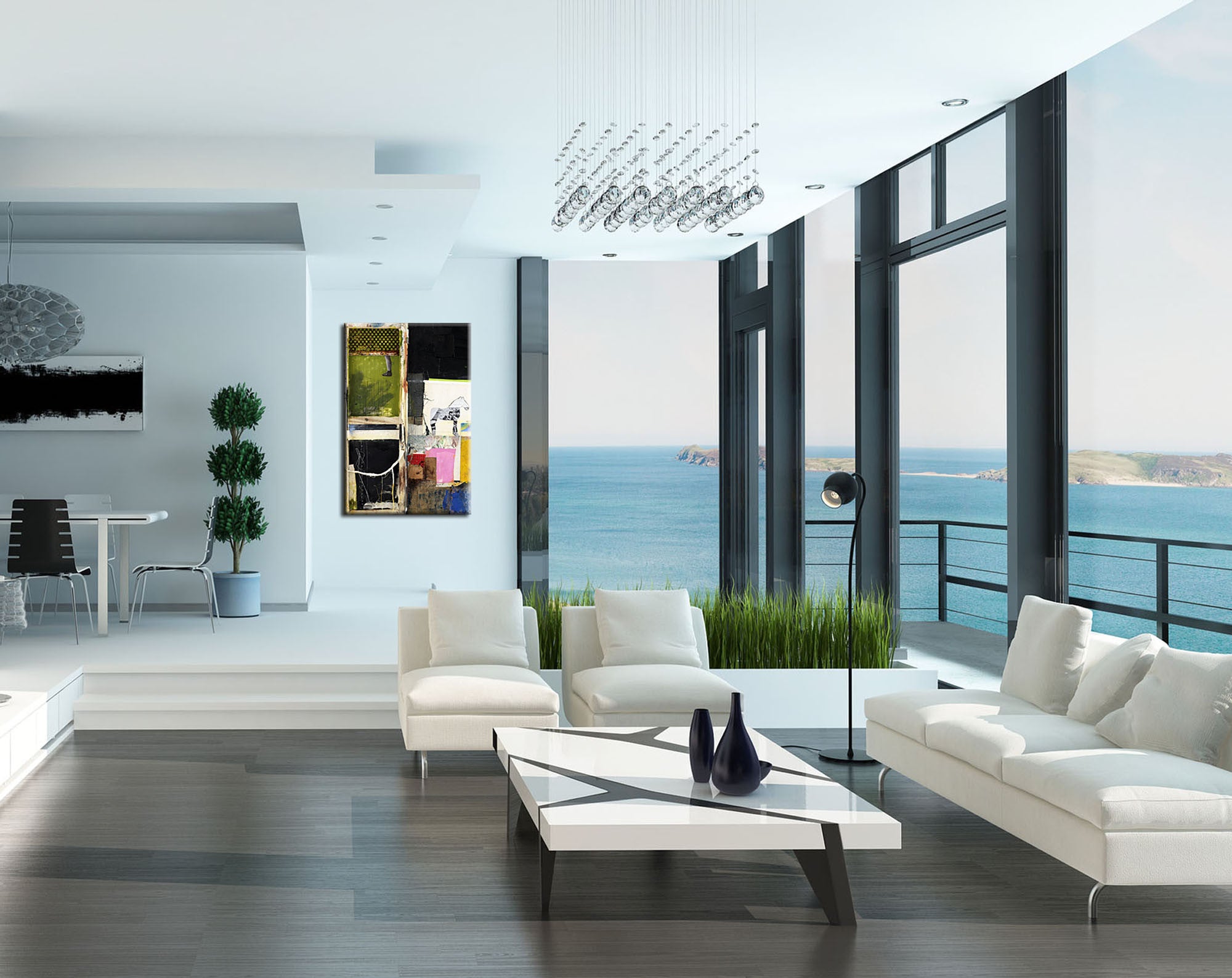 Prints of upscale mixed media, contemporary art