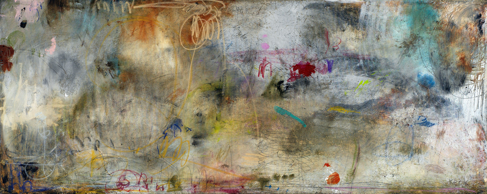 Large Colorful Abstract Art Prints.  Raw and Bold Abstract Paintings and Prints by Michel Keck.