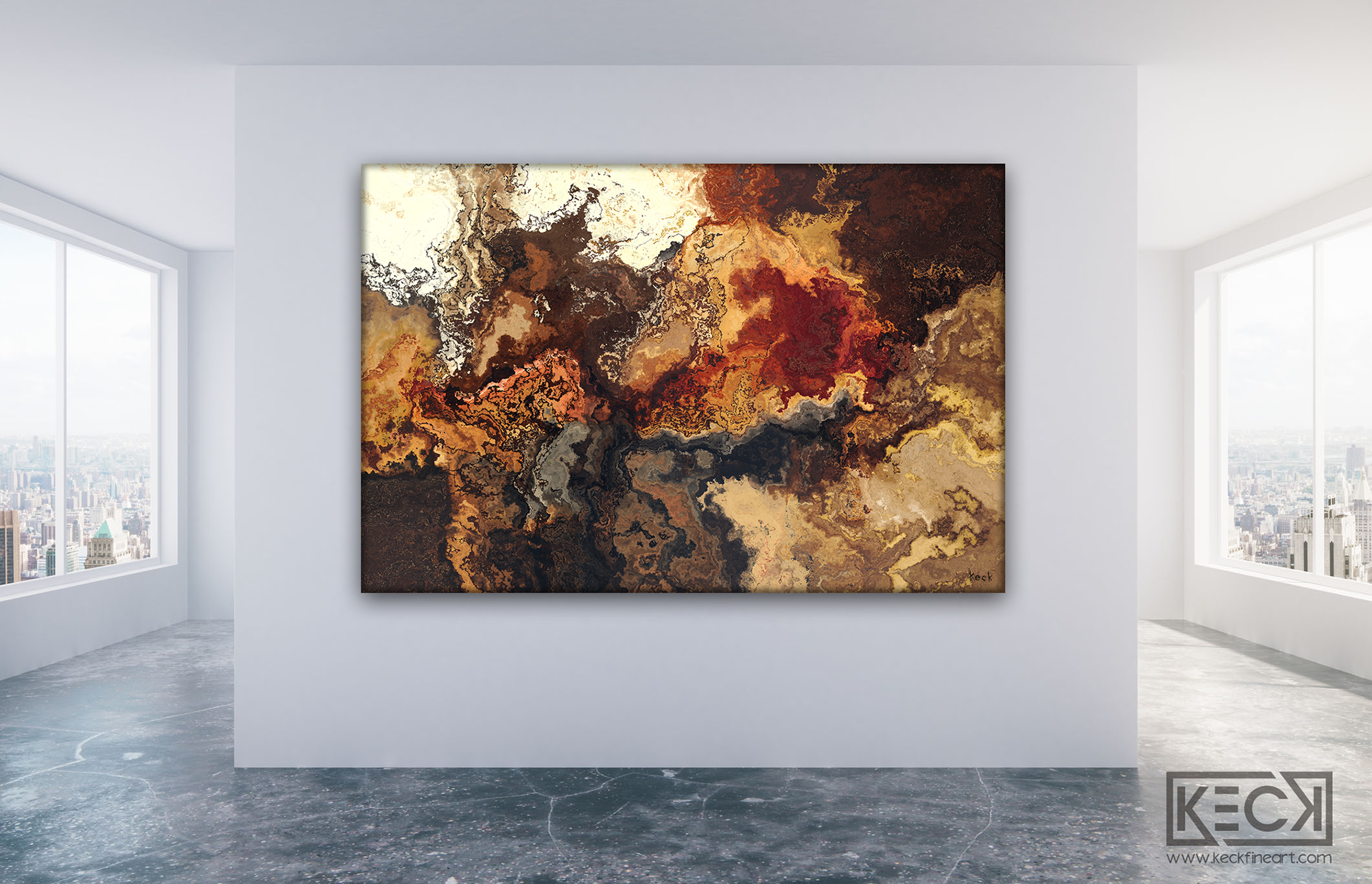 LARGE ABSTRACT CANVAS ART PRINTS BY MICHEL KECK