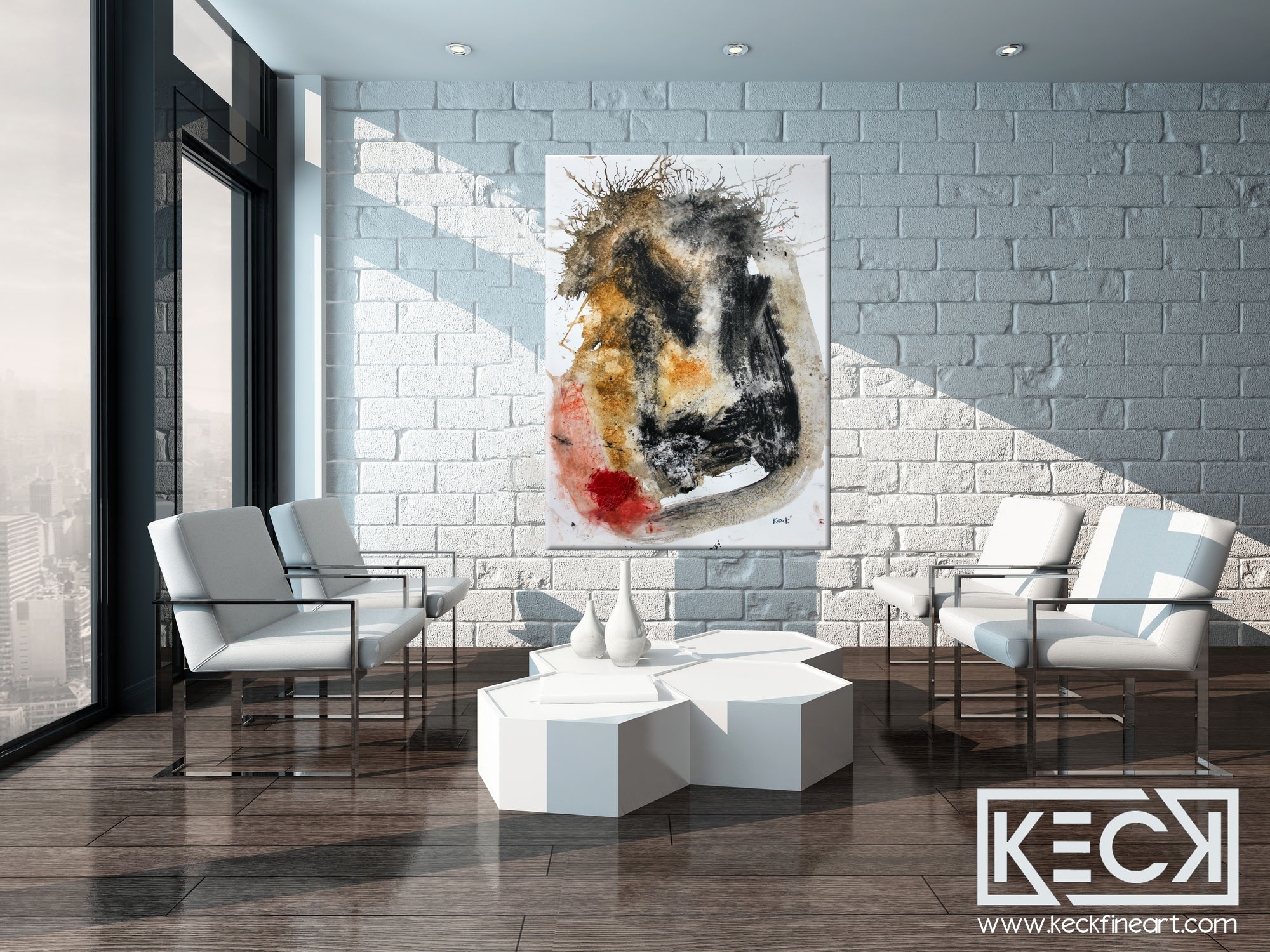 Abstract Canvas Art Print <br>2019 Collection <br>Title:  Try Me <br> Michel Keck