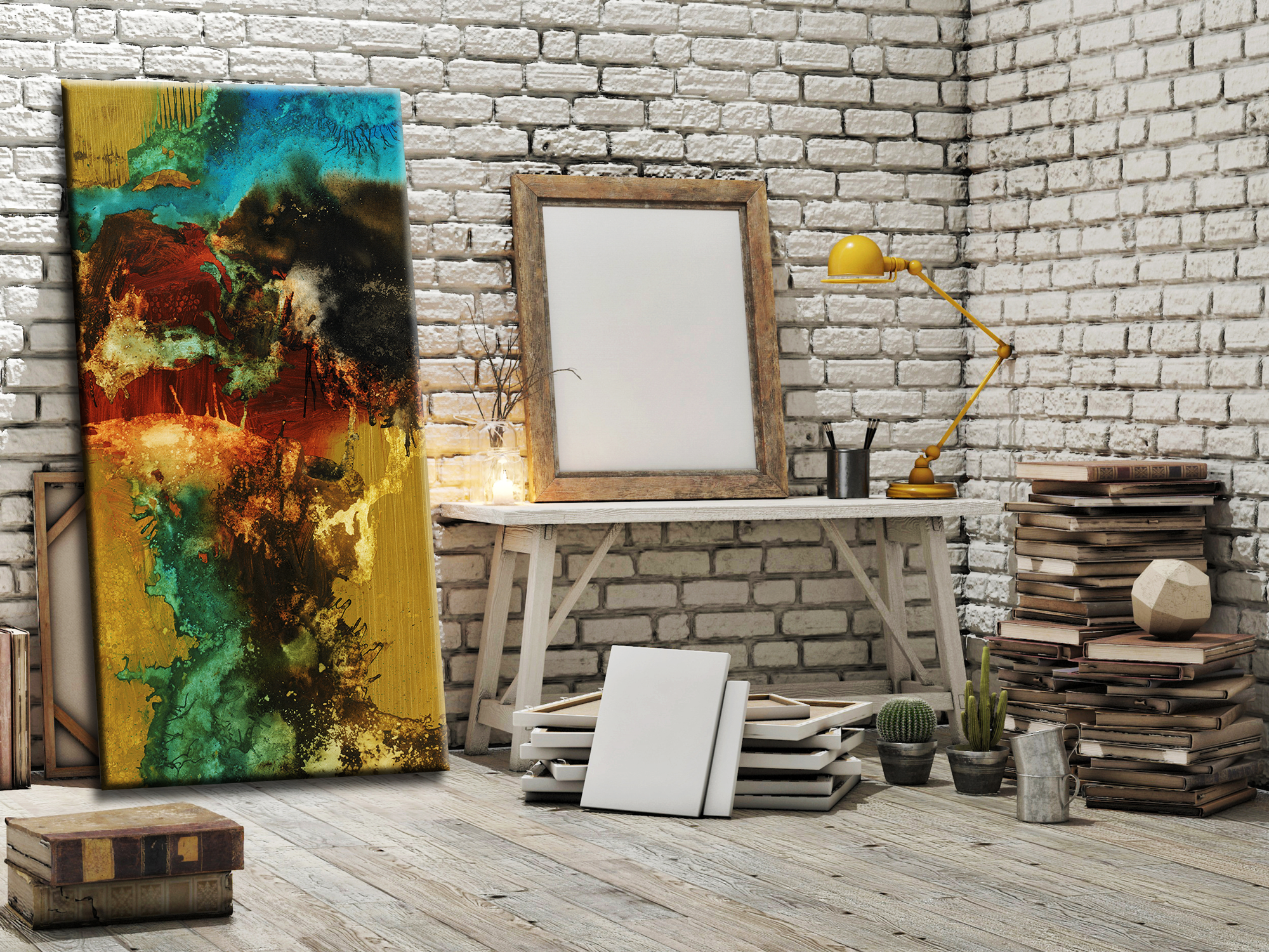 LARGE ABSTRACT CANVAS ART PRINTS BY MICHEL KECK