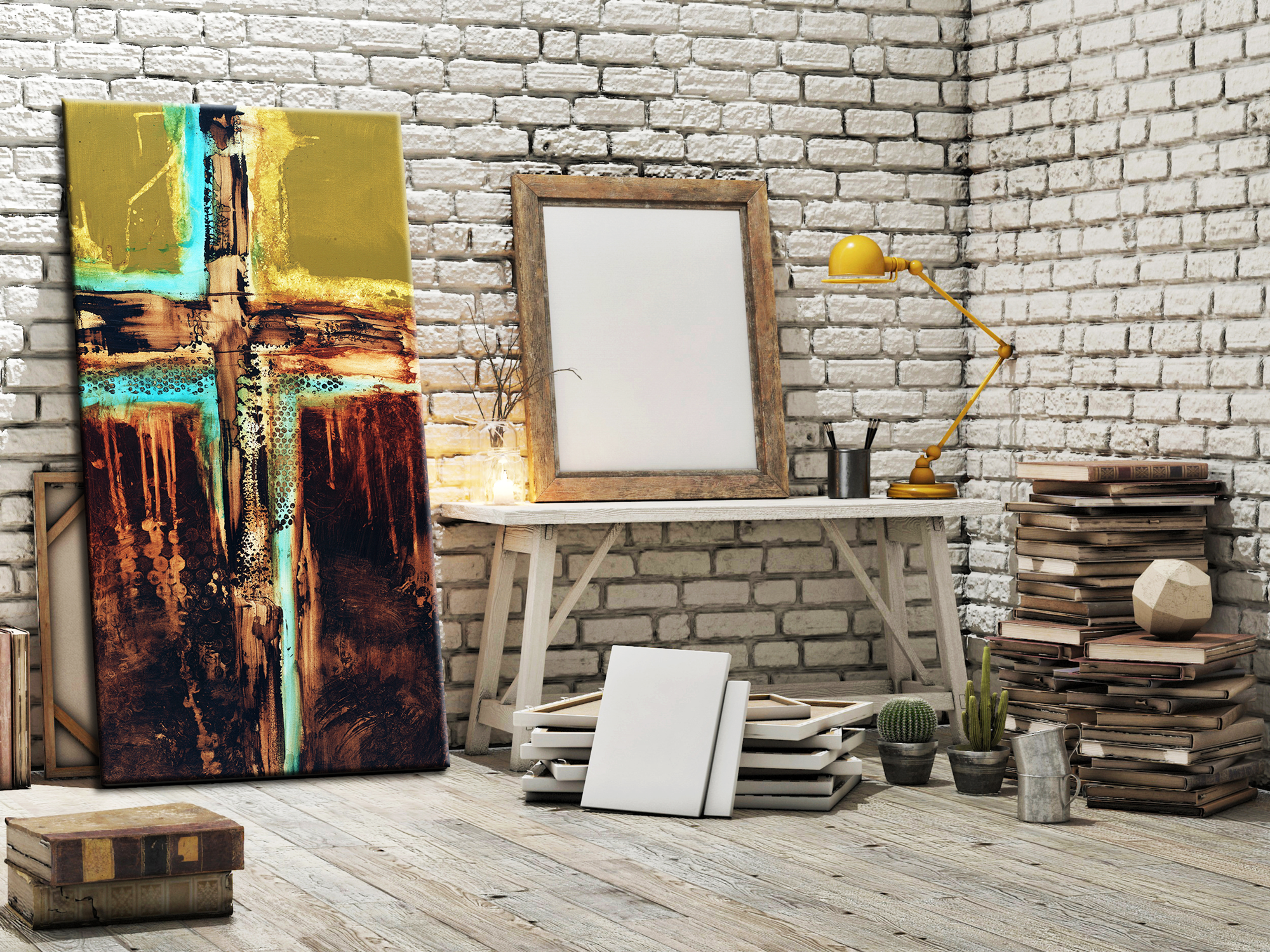 LARGE ABSTRACT CANVAS ART PRINTS BY MICHEL KECK