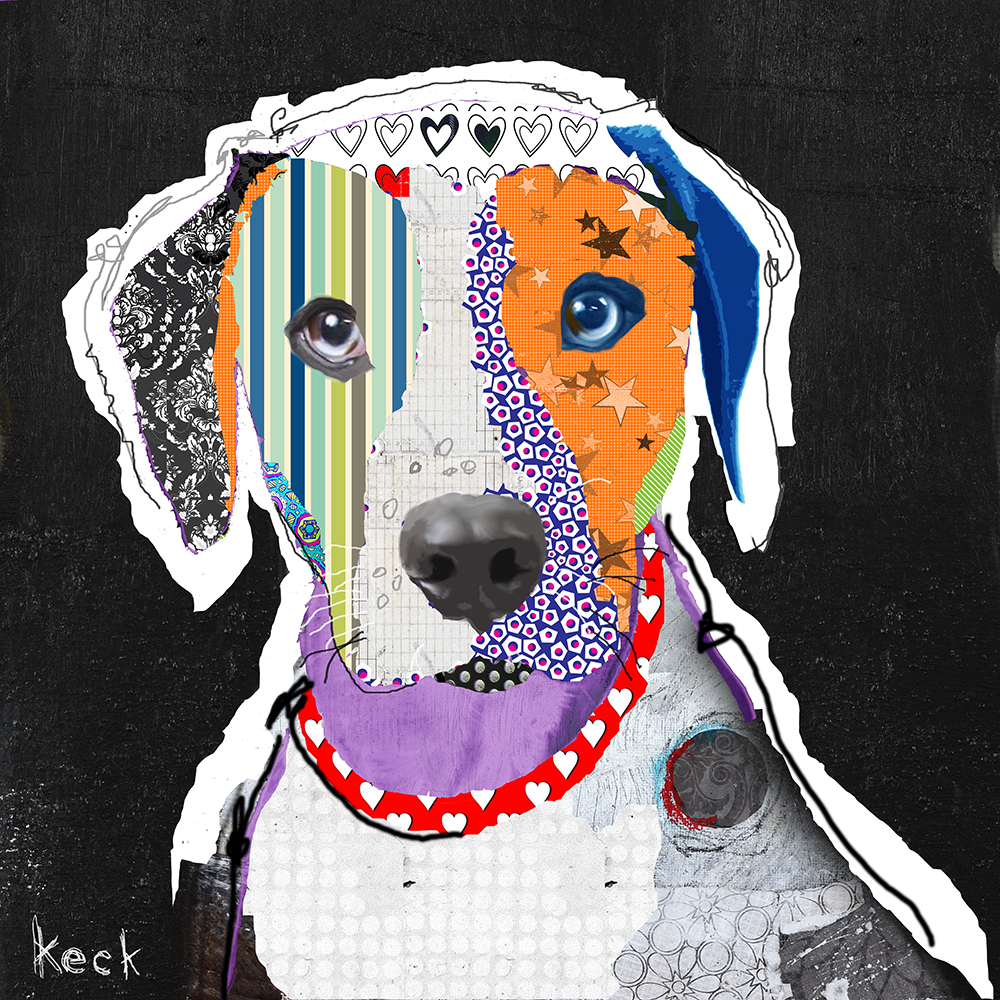 Catahoula Leopard Art Prints. Catahoula abstract art.  Catahoula collage art.