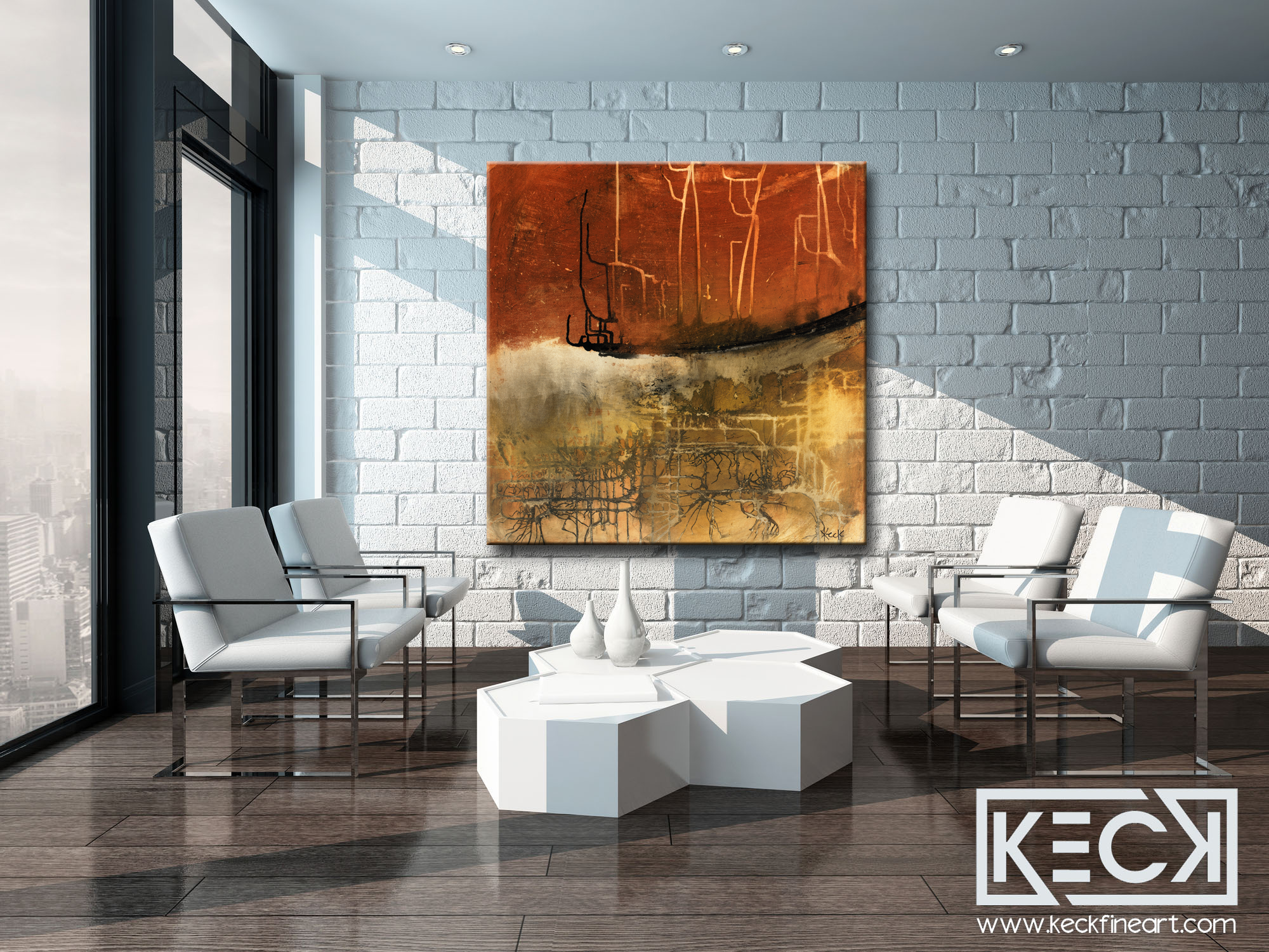 #120705 Untitled <br>From Gridlock Series <br>Canvas Art Print