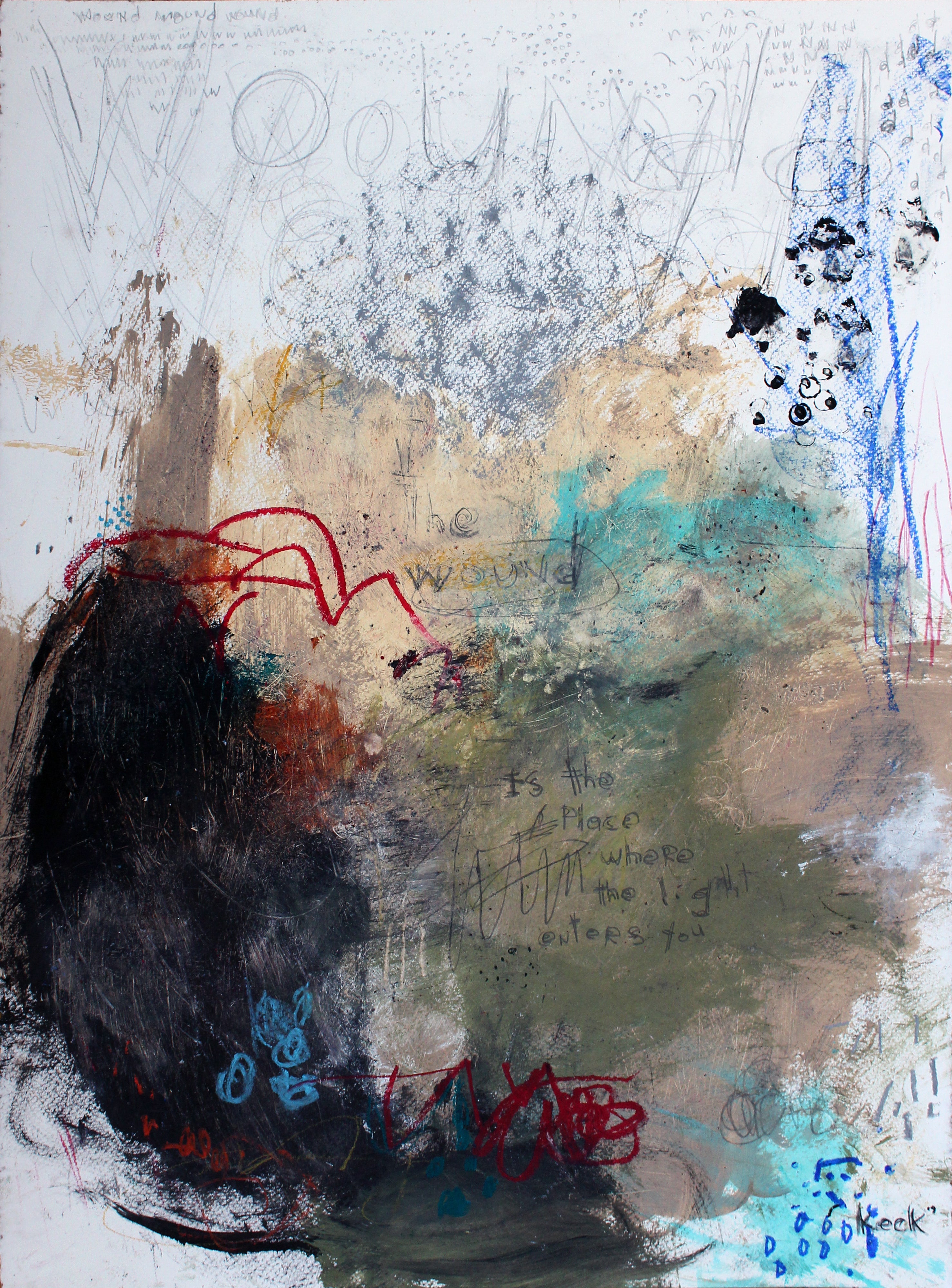 Abstract Canvas Art Print <br>2019 Collection <br>Title:  Wound <br> Michel Keck