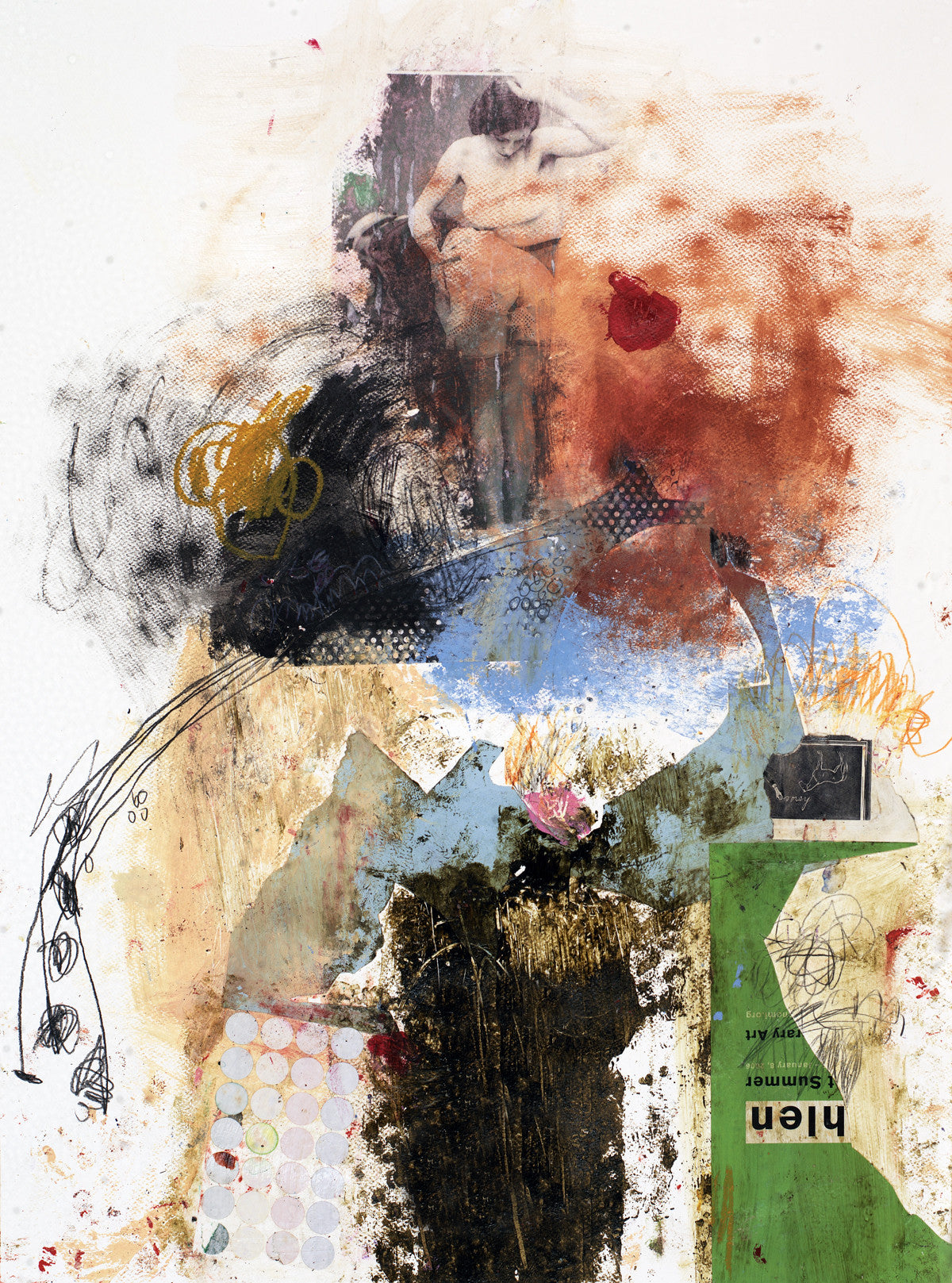 #081213 <br> Title: Makes You Think Twice <br> Mixed Media Art Print